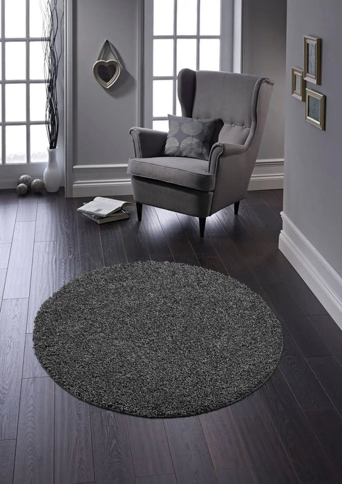 My Mats buddy charcoal Grey Living Room Shaggy Rug.