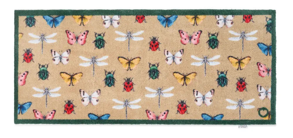Hug Rug Washable Bugs & Butterflies Beige Multi