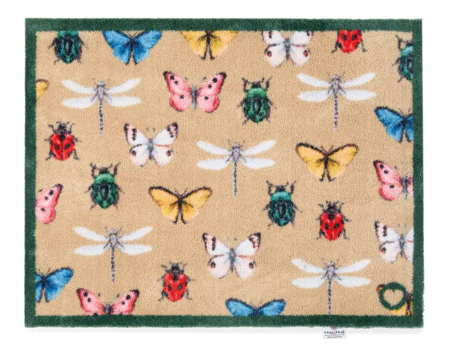 Hug Rug Washable Bugs & Butterflies Beige Multi