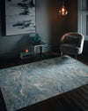 Clarke & Clarke lavico mineral Blue Living Room  Rug.
