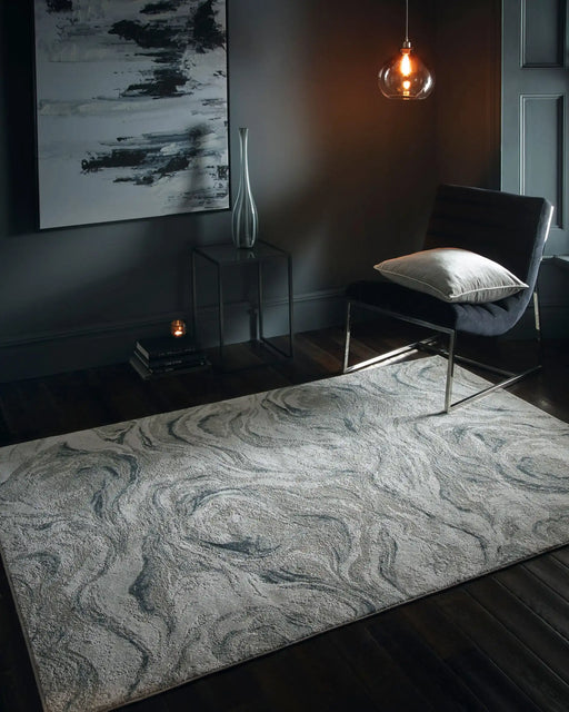 Clarke & Clarke lavico charcoal Grey Living Room  Rug.