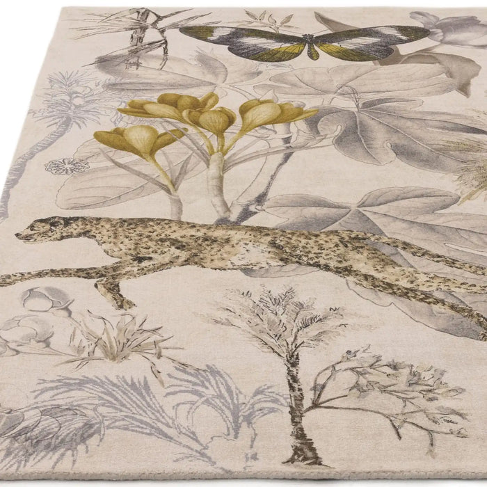 Clarke & Clarke botany cc botany Beige Living Room Floral Rug.