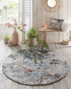 Clarke & Clarke habitat lagoon Multicoloured Living Room Floral Rug.