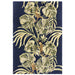 Clarke & Clarke monkey business indigo blue Blue, Green, Multicoloured Living Room Floral Rug.