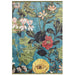 Clarke & Clarke passiflora kingfisher Blue, Multicoloured Living Room Floral Rug.