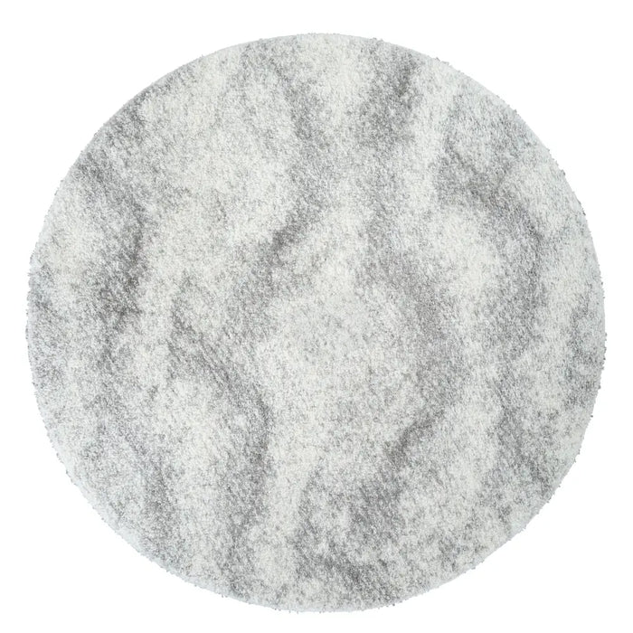 MARINA Shaggy Solid Color Plush Pile Grey Rug Grey