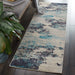 Nourison celestial ces02 ivory teal blue Blue, Ivory, Teal Living Room  Rug.