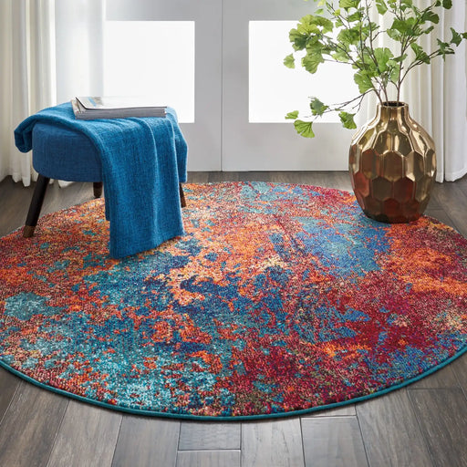 Nourison celestial ces08 atlantic Multicoloured Living Room  Rug.