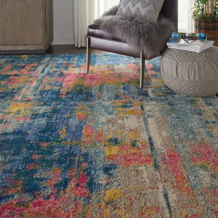 Celestial CES09 Blue Yellow Rug