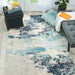 Nourison celestial ces02 ivory teal blue Blue, Ivory, Teal Living Room  Rug.