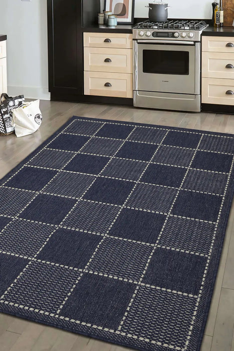 FLATWEAVE GEL Check Navy