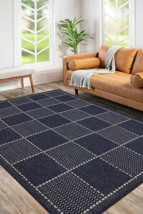FLATWEAVE GEL Check Navy