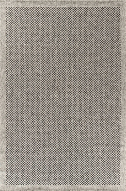 Serdim Rugs harper outdoor check dark grey Grey Living Room Natural Fibre Rug.