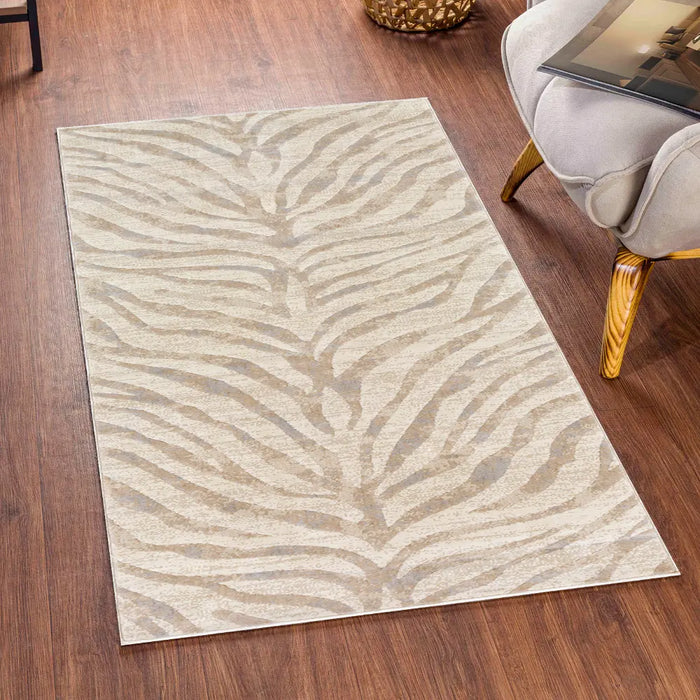 CYBELE Scandi Boho Zebra Light Grey Rug