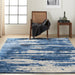 Calvin Klein ck001 river flow rfv01 blue grey Blue, Grey Living Room Floral Rug.