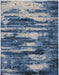 Calvin Klein ck001 river flow rfv01 blue grey Blue, Grey Living Room Floral Rug.