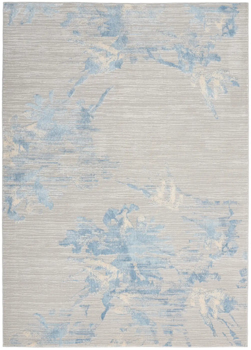 Calvin Klein ck005 enchanting ech01 grey sky Blue, Grey Living Room  Rug.