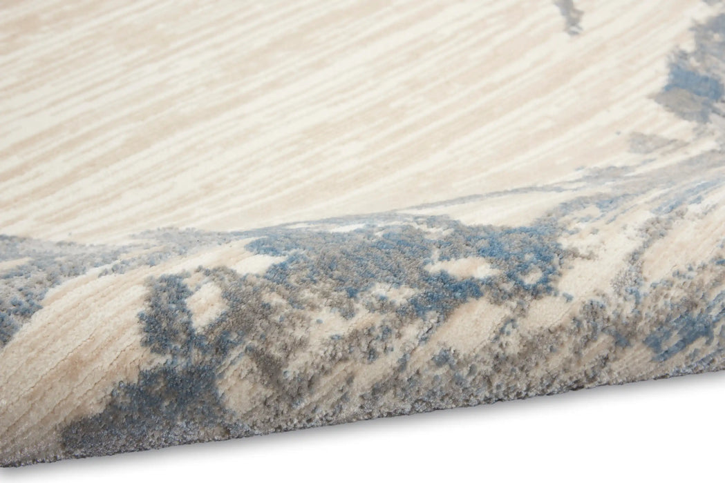Calvin Klein ck005 enchanting ech01 ivory grey blue Blue, Grey, Ivory, Multicoloured Living Room  Rug.