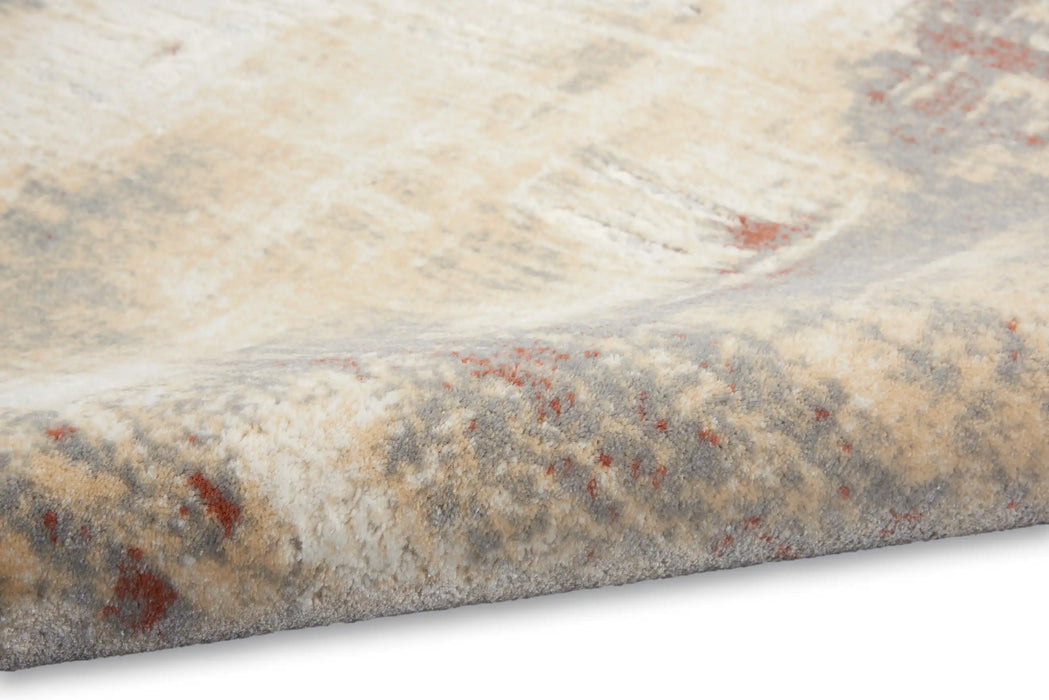 Calvin Klein ck005 enchanting ech02 grey rust Grey, Multicoloured, Red Living Room  Rug.