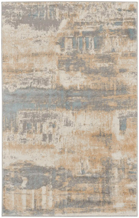 Calvin Klein ck005 enchanting ech02 ivory seaglass Ivory, Multicoloured Living Room  Rug.