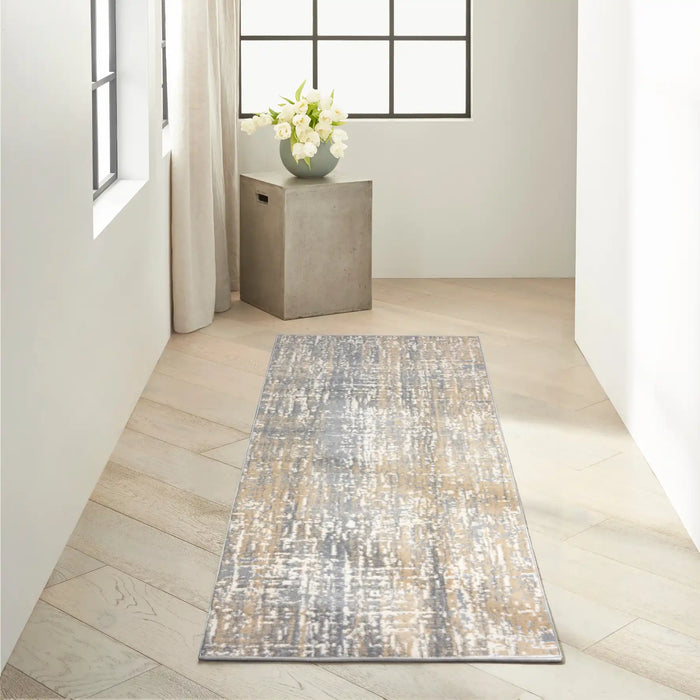 Calvin Klein ck005 enchanting ech04 grey beige Grey, Beige Living Room  Rug.
