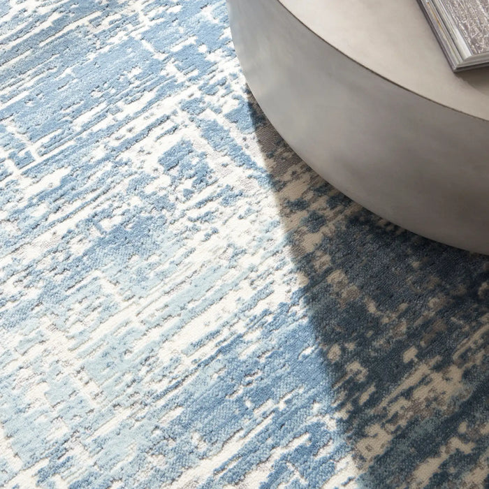 Calvin Klein ck005 enchanting ech04 seaglass ivory Blue, Ivory Living Room  Rug.