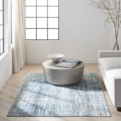 Calvin Klein ck005 enchanting ech04 seaglass ivory Blue, Ivory Living Room  Rug.
