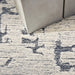 Calvin Klein ck009 sculptural scl01 blue Blue, Ivory Living Room Wool Rug.