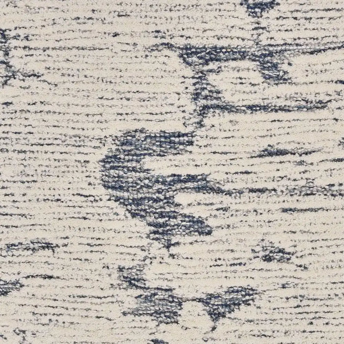 Calvin Klein ck009 sculptural scl01 blue Blue, Ivory Living Room Wool Rug.