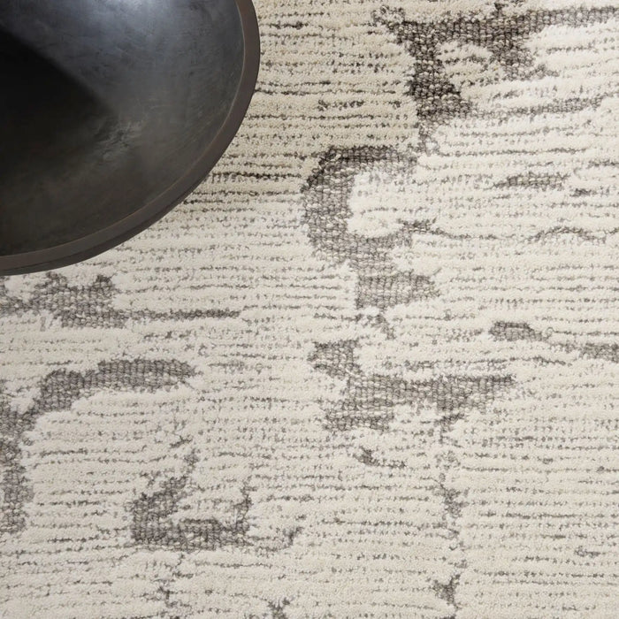 Calvin Klein ck009 sculptural scl01 grey Grey, Ivory Living Room Wool Rug.