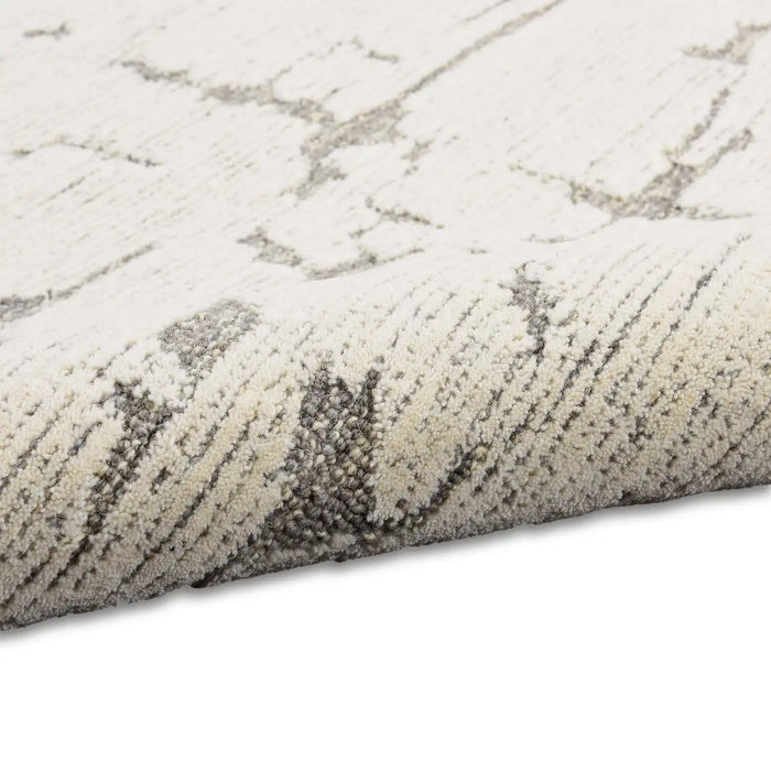 Calvin Klein ck009 sculptural scl01 grey Grey, Ivory Living Room Wool Rug.