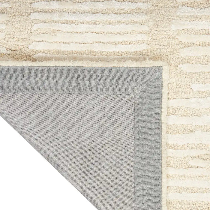 Calvin Klein ck010 linear lnr01 ivory Ivory Living Room Striped Rug.