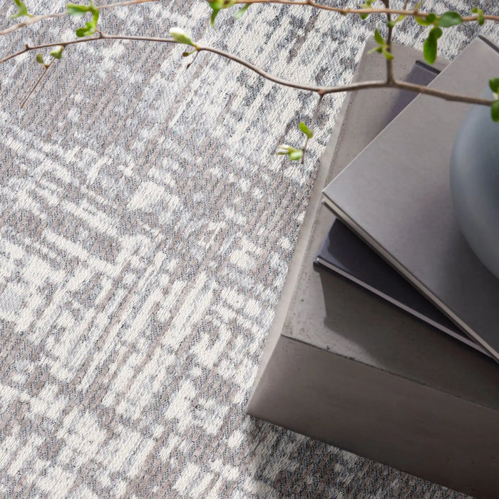 Calvin Klein ck015 safi sfr02 grey ivory Grey Living Room  Rug.