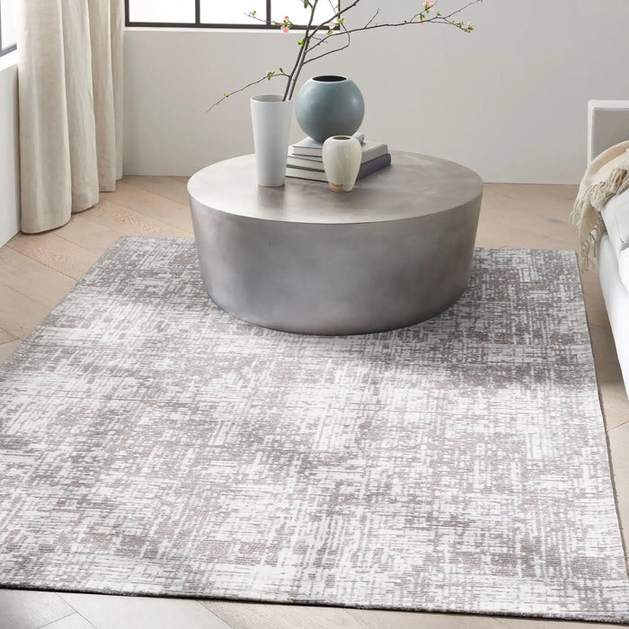 Calvin Klein ck015 safi sfr02 grey ivory Grey Living Room  Rug.