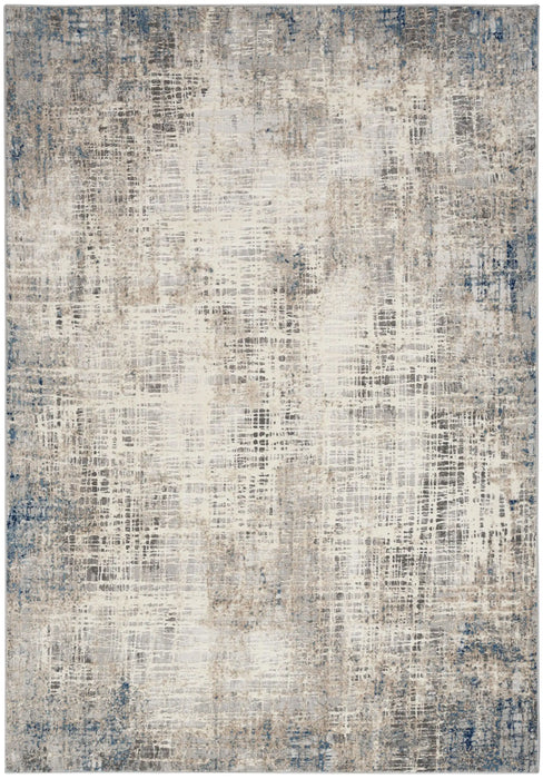 Calvin Klein ck022 infinity ifn01 blue multi Blue, Grey, Multicoloured Living Room  Rug.