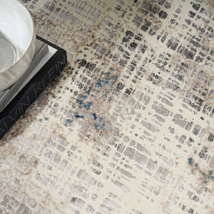 Calvin Klein ck022 infinity ifn01 blue multi Blue, Grey, Multicoloured Living Room  Rug.