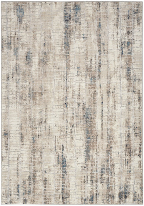 Calvin Klein ck022 infinity ifn02 ivory grey blue Blue, Grey, Ivory, Multicoloured Living Room  Rug.