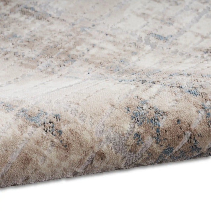 Calvin Klein ck022 infinity ifn02 ivory grey blue Blue, Grey, Ivory, Multicoloured Living Room  Rug.