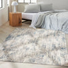 Calvin Klein ck022 infinity ifn04 ivory grey blue Blue, Grey, Ivory, Multicoloured Living Room  Rug.
