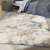 Calvin Klein ck022 infinity ifn05 ivory grey blue Blue, Grey, Ivory, Multicoloured Living Room  Rug.