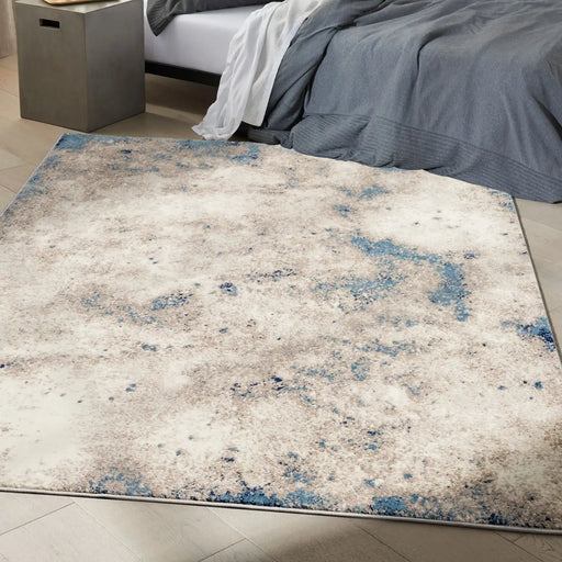 Calvin Klein ck022 infinity ifn05 ivory grey blue Blue, Grey, Ivory, Multicoloured Living Room  Rug.