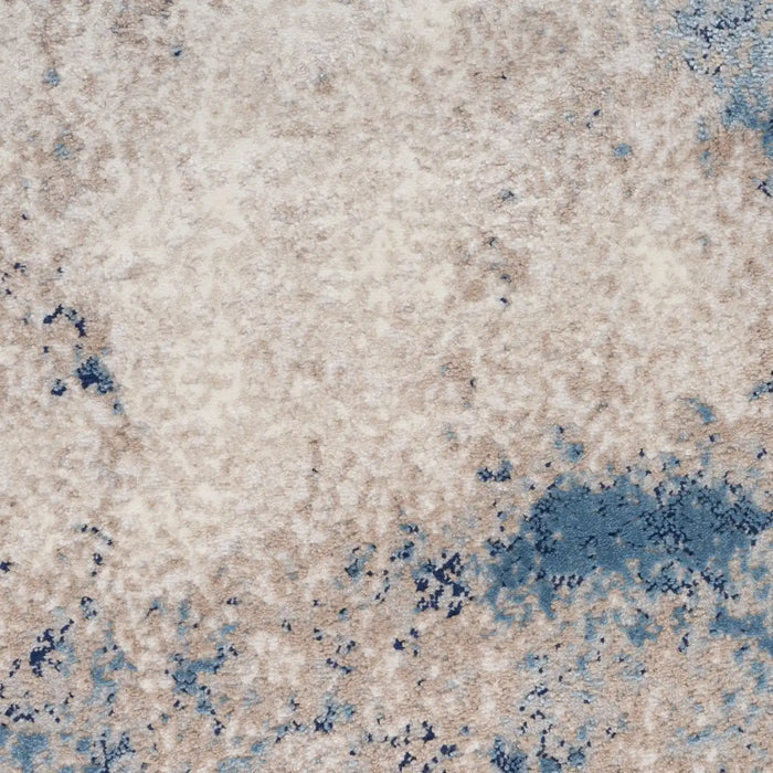 Calvin Klein ck022 infinity ifn05 ivory grey blue Blue, Grey, Ivory, Multicoloured Living Room  Rug.