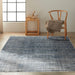 Calvin Klein ck50 balian ck54 blue Blue Living Room Geometric Rug.