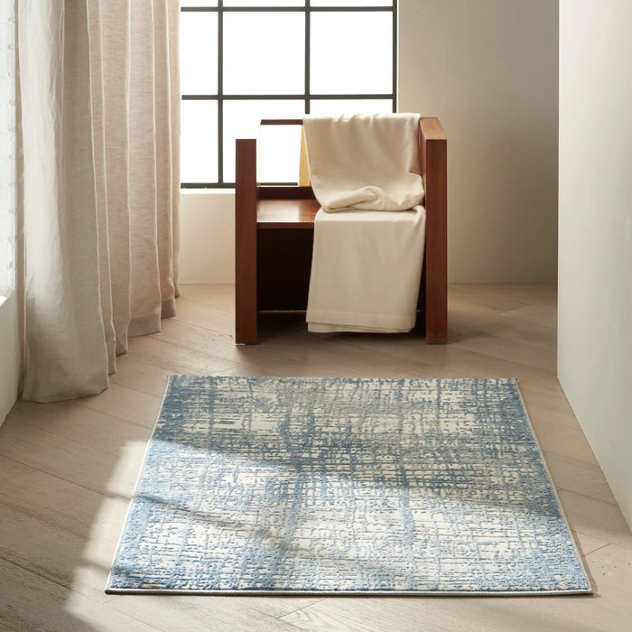 Calvin Klein ck950 rush ck950 ivory blue Blue, Ivory Living Room  Rug.