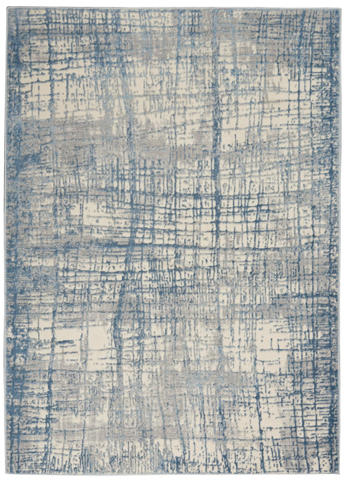 Calvin Klein ck950 rush ck950 ivory blue Blue, Ivory Living Room  Rug.