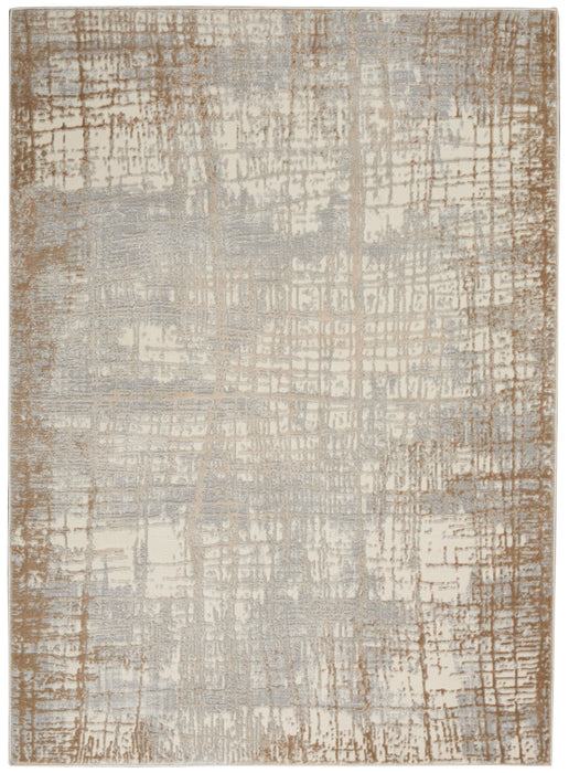 Calvin Klein ck950 rush ck950 ivory taupe Brown, Ivory Living Room  Rug.
