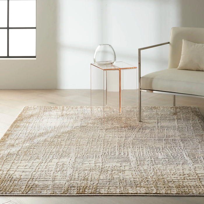 Calvin Klein ck950 rush ck950 ivory taupe Brown, Ivory Living Room  Rug.