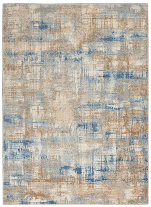 Calvin Klein ck950 rush ck951 blue beige Blue, Beige Living Room  Rug.