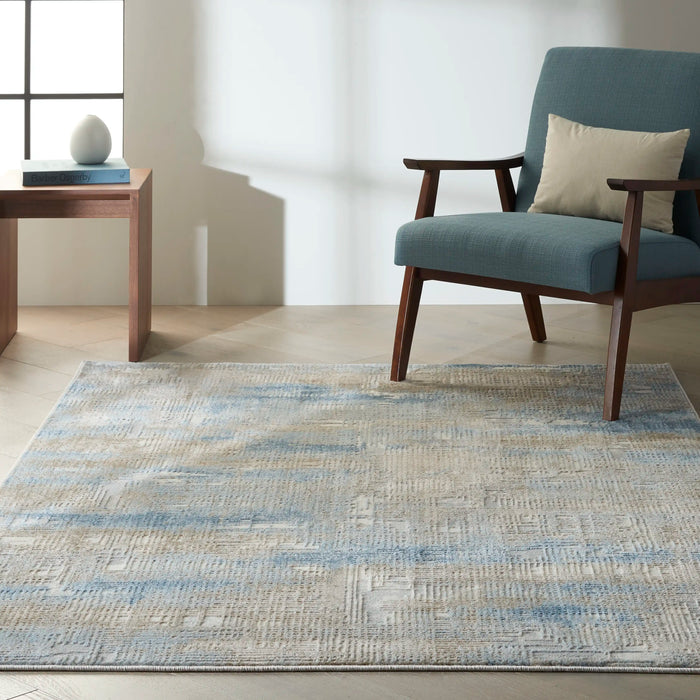 Calvin Klein ck950 rush ck951 blue beige Blue, Beige Living Room  Rug.