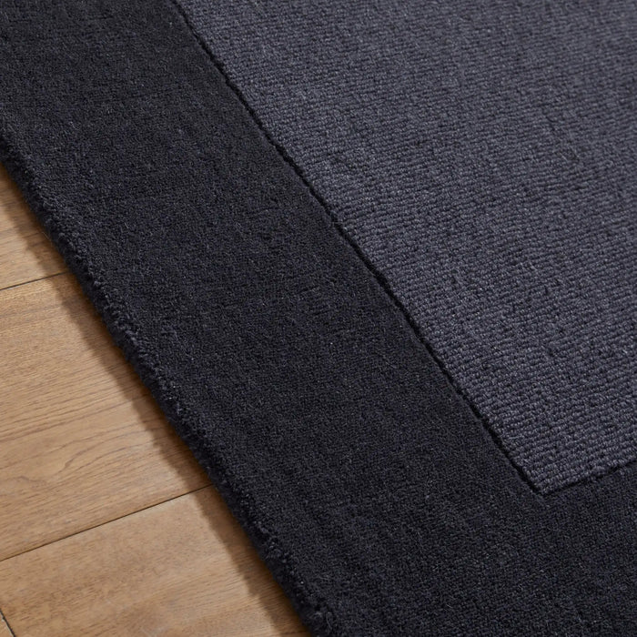 Oriental Weavers colours charcoal Grey, Black Living Room Wool Rug.